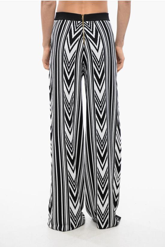  발망 스트레이트 팬츠 XF1PQ035KB33 EAB Black White - BALMAIN