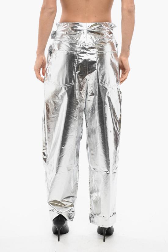 발망 스트레이트 팬츠 WF0PQ045X374 9KA Silver - BALMAIN