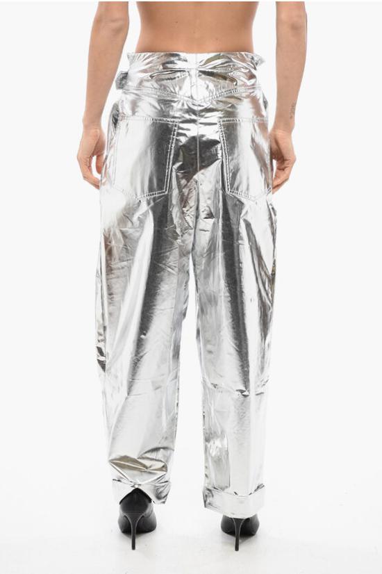  발망 스트레이트 팬츠 WF0PQ045X374 9KA Silver - BALMAIN