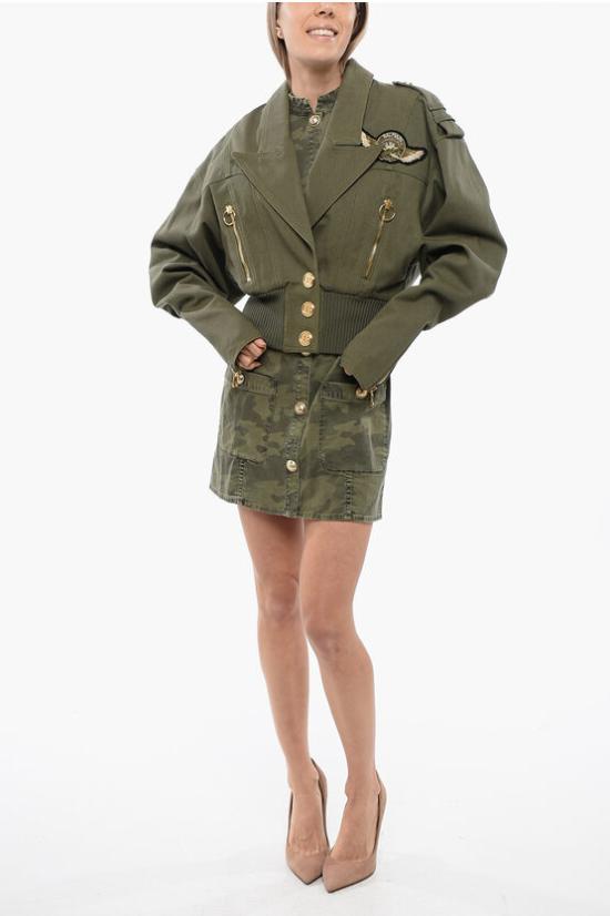  발망 봄버 자켓 WF0TF056DA02 7AQ Green - BALMAIN