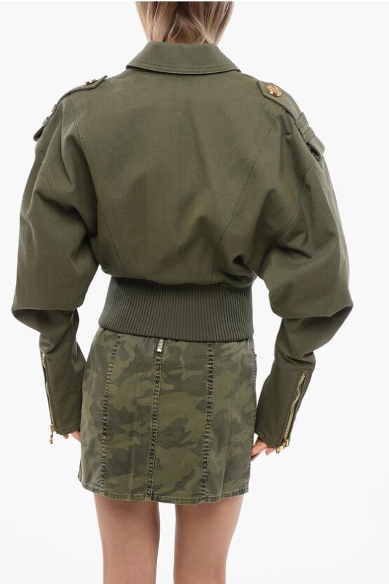  발망 봄버 자켓 WF0TF056DA02 7AQ Green - BALMAIN