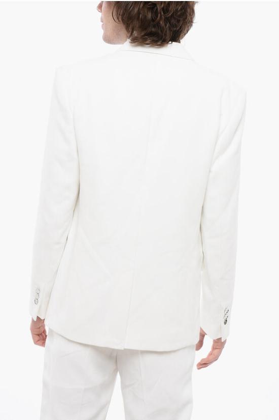  발망 / 남성 더블 브레스트 비스코스 블레이저 자켓 XH0SI001VC20 0FA White BPG - BALMAIN