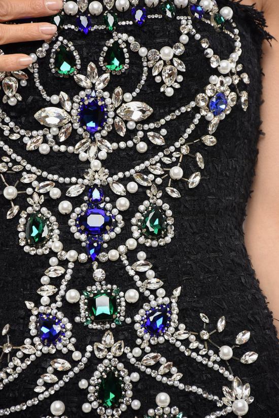  발망 숏 원피스 XF1R1001PB01 EAH Black - BALMAIN