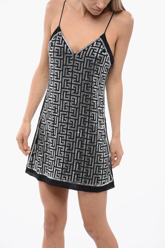  발망 숏 원피스 VF0R2000P084 EAC - BALMAIN