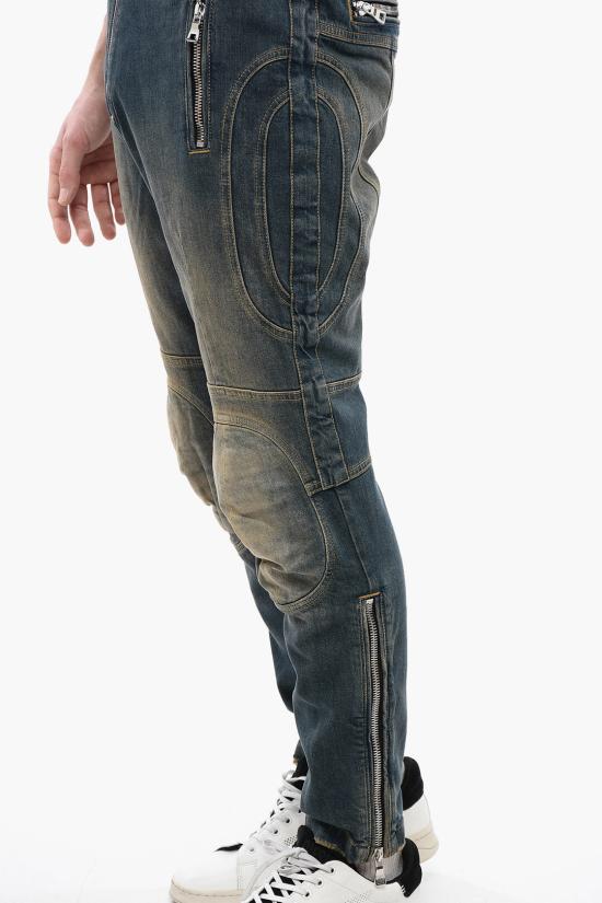  발망 데님 팬츠 YH1MI013DC39 6FC Blue - BALMAIN