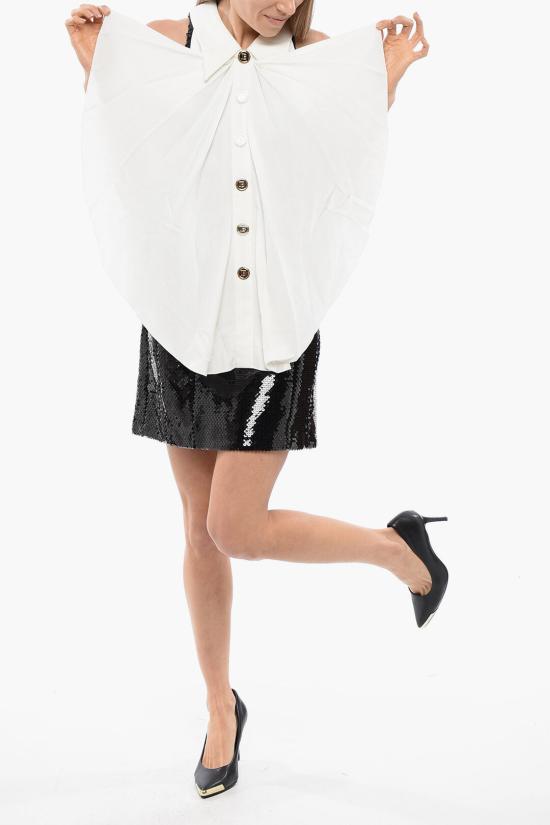  발망 숏 원피스 WF1R3020M007 EAB Black - BALMAIN