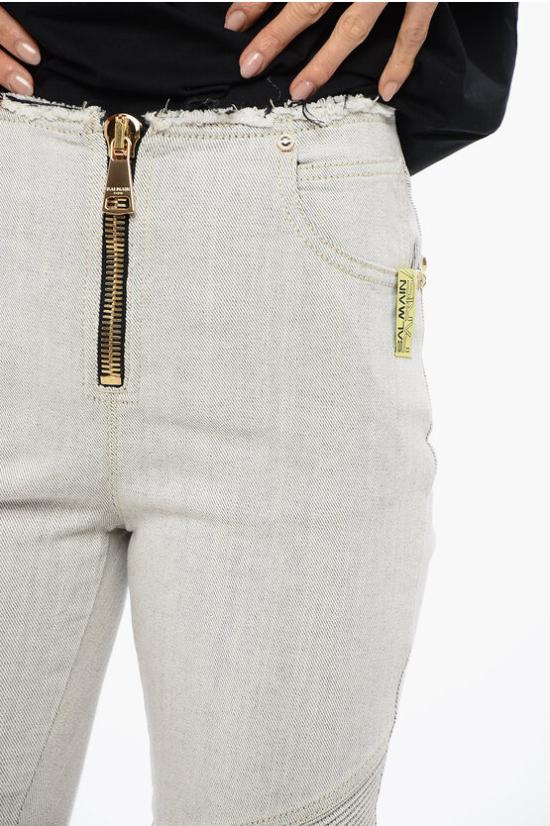  발망 데님 팬츠 YF0ME020DC66 9FK Gray - BALMAIN