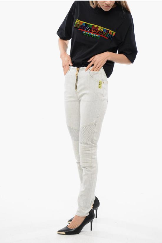  발망 데님 팬츠 YF0ME020DC66 9FK Gray - BALMAIN