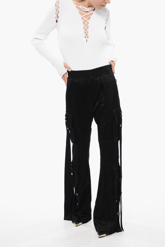  발망 스트레이트 팬츠 XF0PQ085VB01 0PA Black - BALMAIN