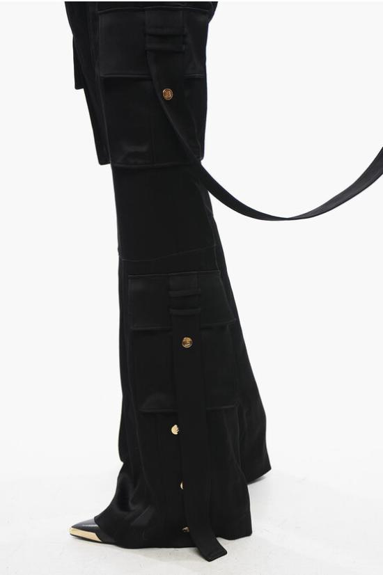  발망 스트레이트 팬츠 XF0PQ085VB01 0PA Black - BALMAIN