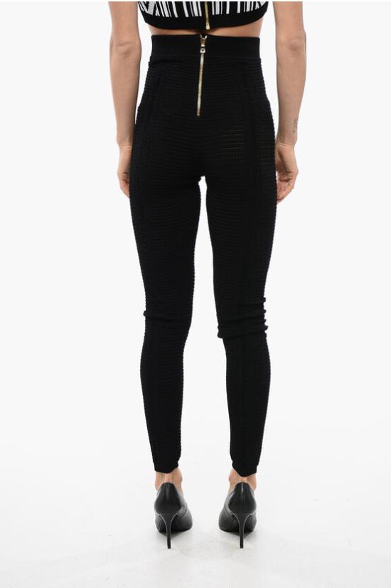  발망 레깅스 XF0PD005KB60 0PA - BALMAIN