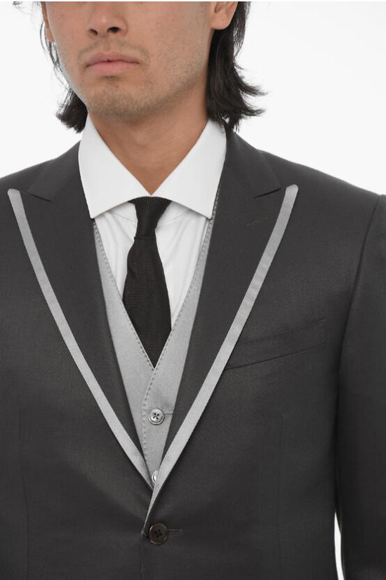  꼬르넬리아니 수트 세트 758095 5110025 001 3 piece Gray - CORNELIANI