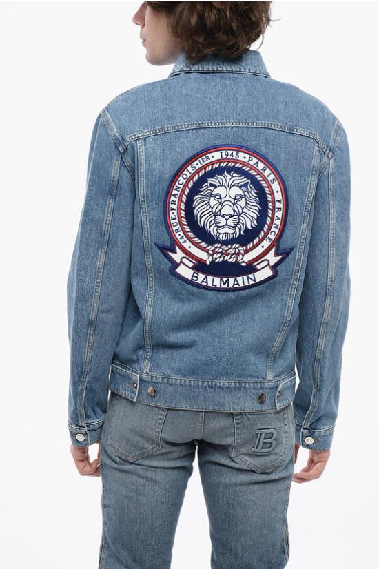  발망 데님 자켓 XH2TC00314DC 6FF Light blue - BALMAIN