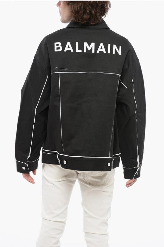  발망 데님 자켓 XH0TC145DC01 EAB Black - BALMAIN