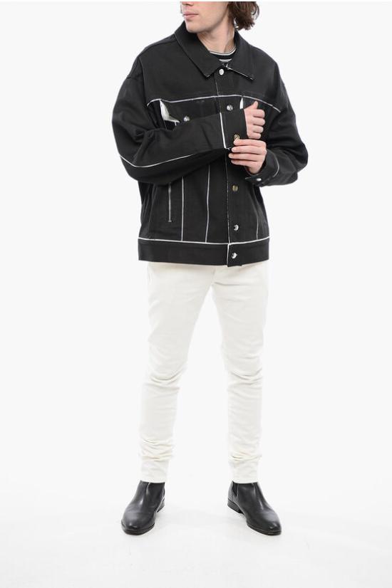  발망 데님 자켓 XH0TC145DC01 EAB Black - BALMAIN