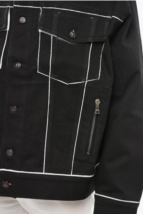  발망 데님 자켓 XH0TC145DC01 EAB Black - BALMAIN