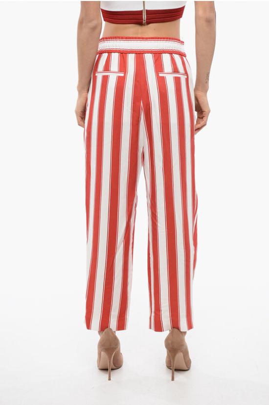  발망 스트레이트 팬츠 XF2PN086VC18 GBQ Red - BALMAIN