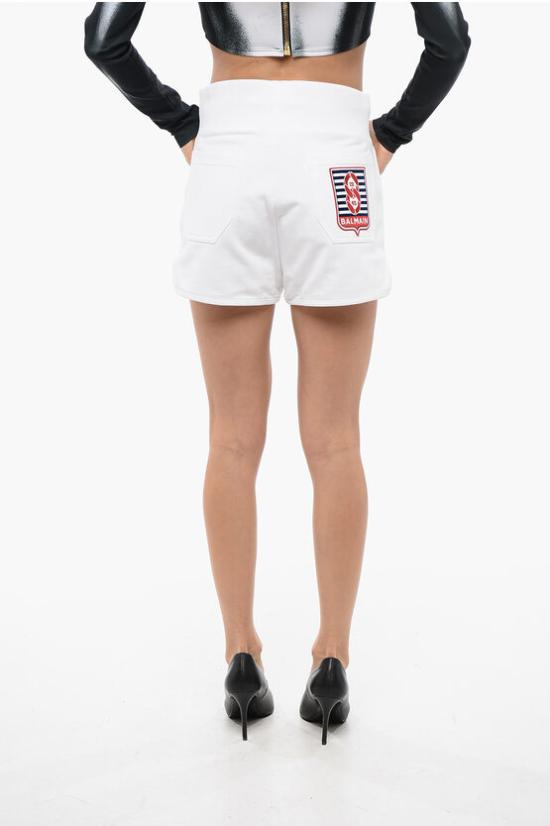  발망 숏팬츠 XF2OA02513JB 0FA White - BALMAIN