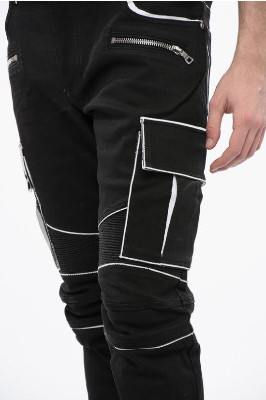  발망 카고 팬츠 XH0MH090DC01 EAB Black - BALMAIN
