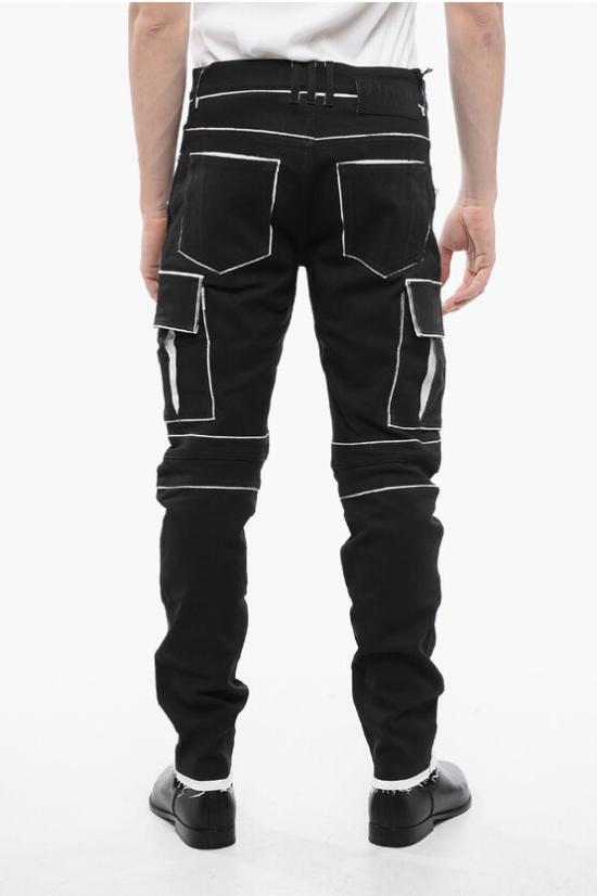  발망 카고 팬츠 XH0MH090DC01 EAB Black - BALMAIN