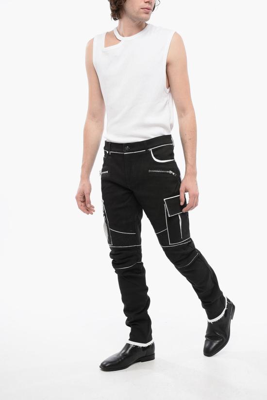  발망 카고 팬츠 XH0MH090DC01 EAB Black - BALMAIN