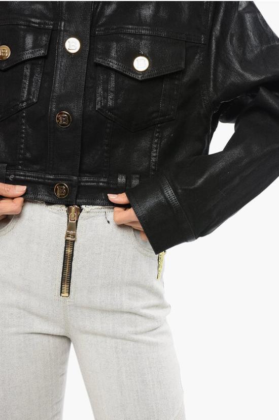  발망 데님 자켓 XF0TC045DC04 0PA Black - BALMAIN