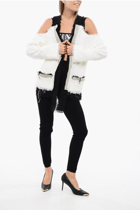  발망 수트 자켓 XF0SM130XC08 GAB Black White - BALMAIN