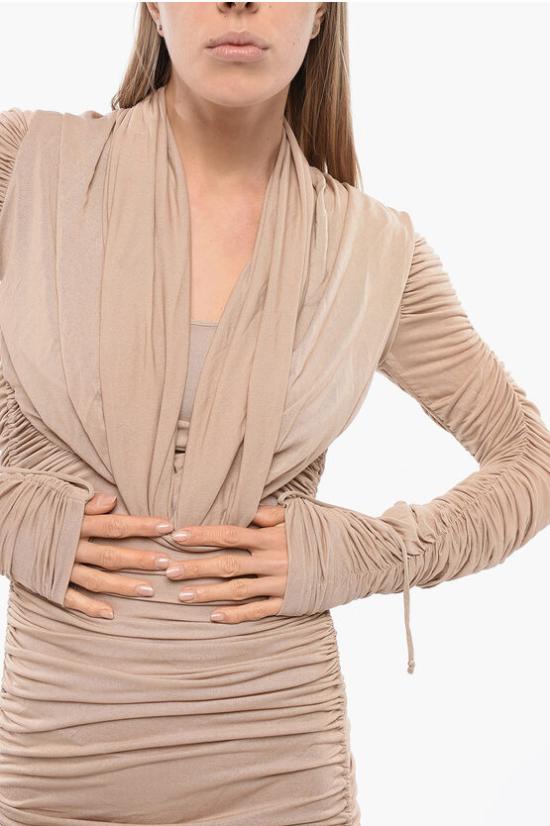  발망 미디 원피스 XF0RL015JC20 0AP Beige - BALMAIN