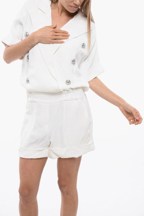  발망 숏 원피스 SF25401V074 0FA White - BALMAIN