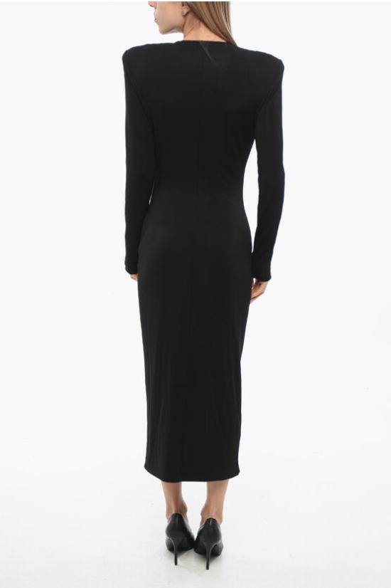  발망 롱 원피스 WF0RR170P100 EAC Black - BALMAIN