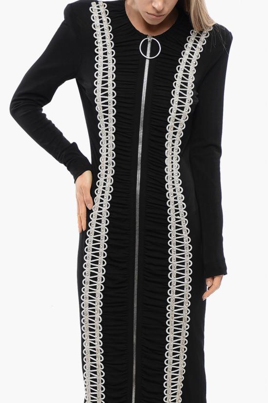  발망 롱 원피스 WF0RR170P100 EAC Black - BALMAIN