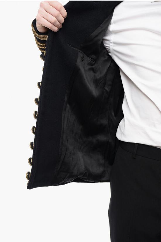  발망 코트 UH18420A166 SBG Blue - BALMAIN