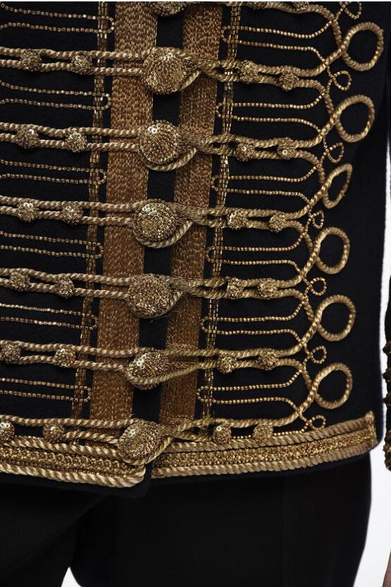  발망 코트 UH18420A166 SBG Blue - BALMAIN