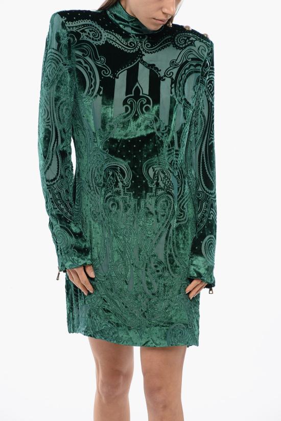  발망 숏 원피스 UF16203V121 7PB Green - BALMAIN