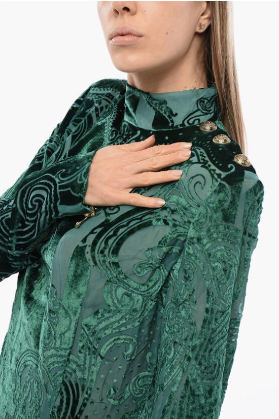  발망 숏 원피스 UF16203V121 7PB Green - BALMAIN