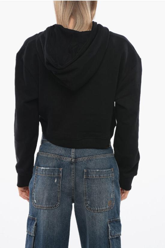  존 리치몬드 후드 티셔츠 UWP24005FEBLACK OFF WHITE Black - JOHN RICHMOND