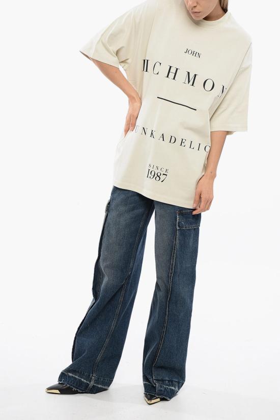  존 리치몬드 반팔 티셔츠 RMP24066TSBONE WASHED Beige - JOHN RICHMOND