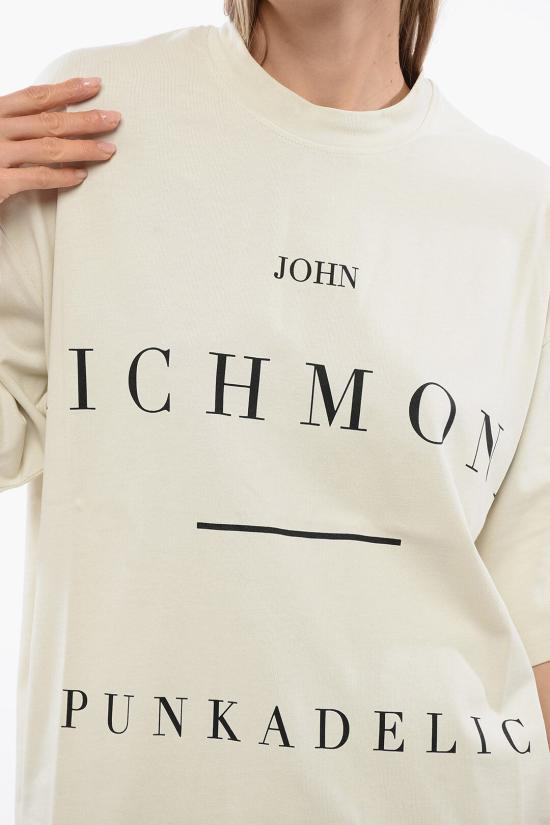  존 리치몬드 반팔 티셔츠 RMP24066TSBONE WASHED Beige - JOHN RICHMOND
