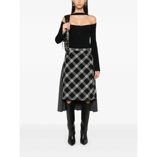 24FW 발렌시아가 스커트 808774 TRT31 1269 GREY BLACK - BALENCIAGA