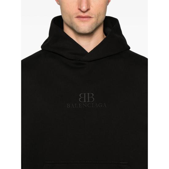  발렌시아가 미디엄 핏 후드 티셔츠 767877 TQVS9 2020 BLACK - BALENCIAGA