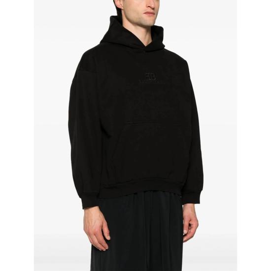  발렌시아가 미디엄 핏 후드 티셔츠 767877 TQVS9 2020 BLACK - BALENCIAGA