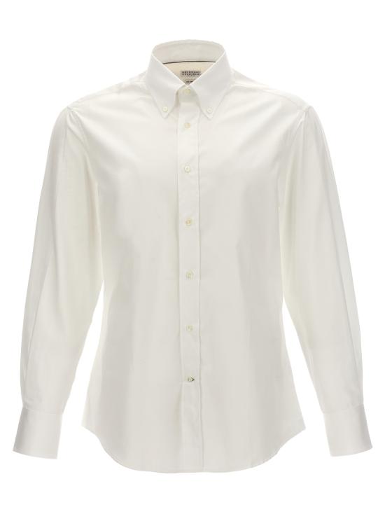 26FW 브루넬로 쿠치넬리 긴팔 셔츠 M0UC41716C159 White