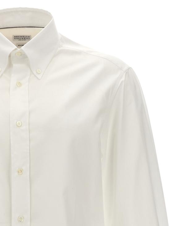 26FW 브루넬로 쿠치넬리 긴팔 셔츠 M0UC41716C159 White - BRUNELLO CUCINELLI