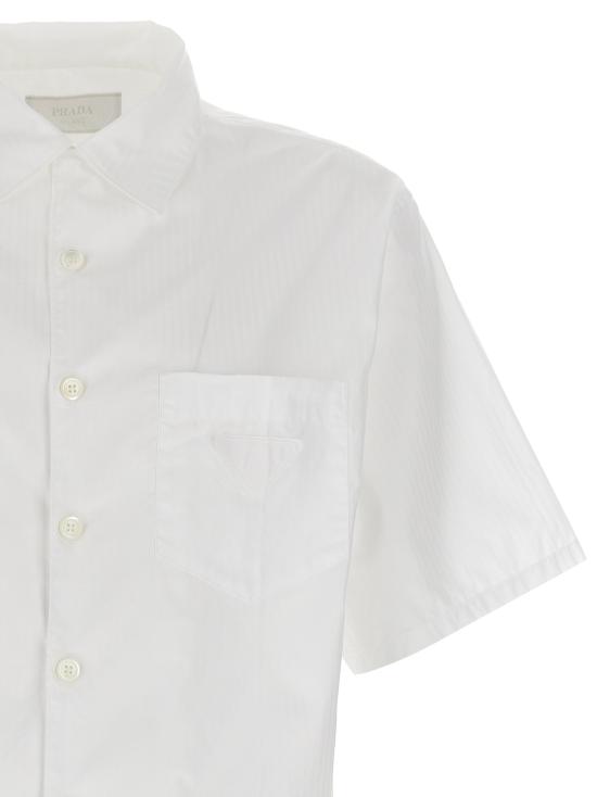 25FW 프라다 반팔 셔츠 UCS414SUMO16CIF0009 White - PRADA