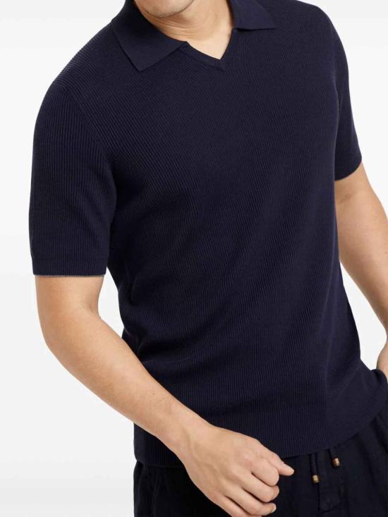  브루넬로 쿠치넬리 잉글리시 립 코튼 니트 폴로셔츠 M29400015CW425 - BRUNELLO CUCINELLI