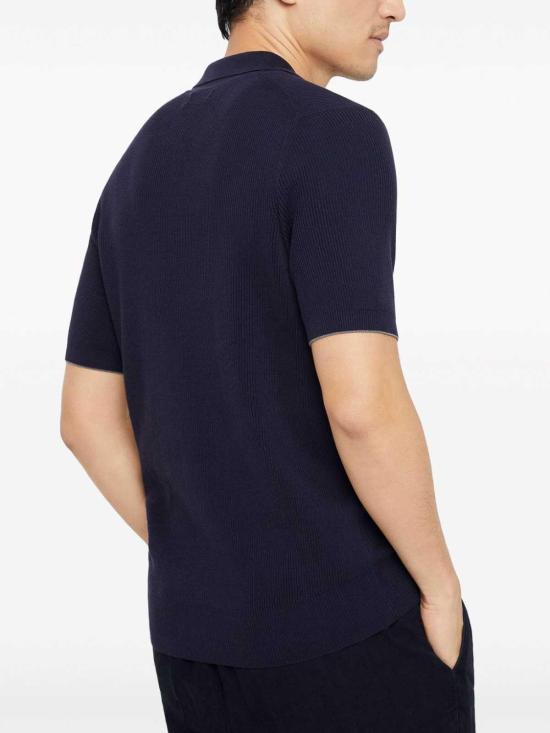  브루넬로 쿠치넬리 잉글리시 립 코튼 니트 폴로셔츠 M29400015CW425 - BRUNELLO CUCINELLI