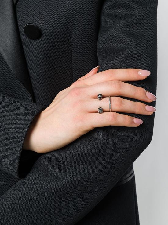 25SS 알렉산더 맥퀸 반지 553656J160Y 1177 Silver - ALEXANDER MCQUEEN