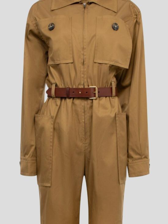 24FW 생로랑 점프수트 785813 Y9I222085 Brown - SAINT LAURENT