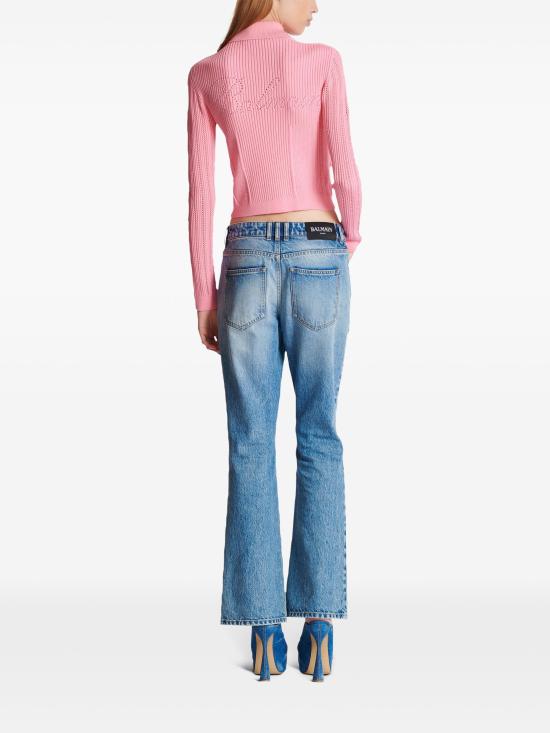 25SS 발망 스웨터 EF1KL150KI10 4BB Pink - BALMAIN