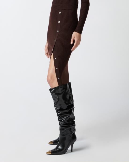  핑코 미디 스커트 104021A15S M28 Dark Brown - PINKO